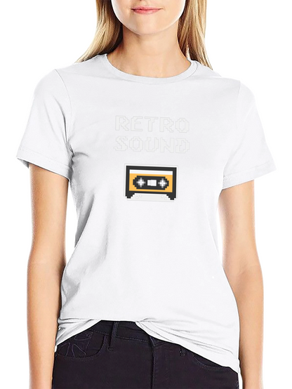 Retro Sound Pixel Art Graphic T-Shirt