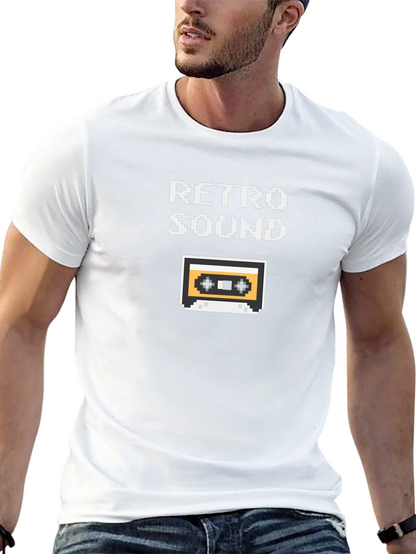 Retro Sound Pixel Art Graphic T-Shirt
