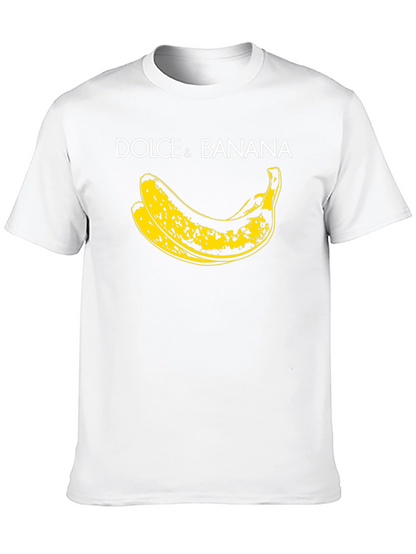 Dolce & Banana T-Shirt - Graphic Print Black Tee