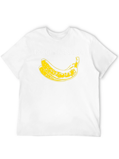 Dolce & Banana T-Shirt - Graphic Print Black Tee