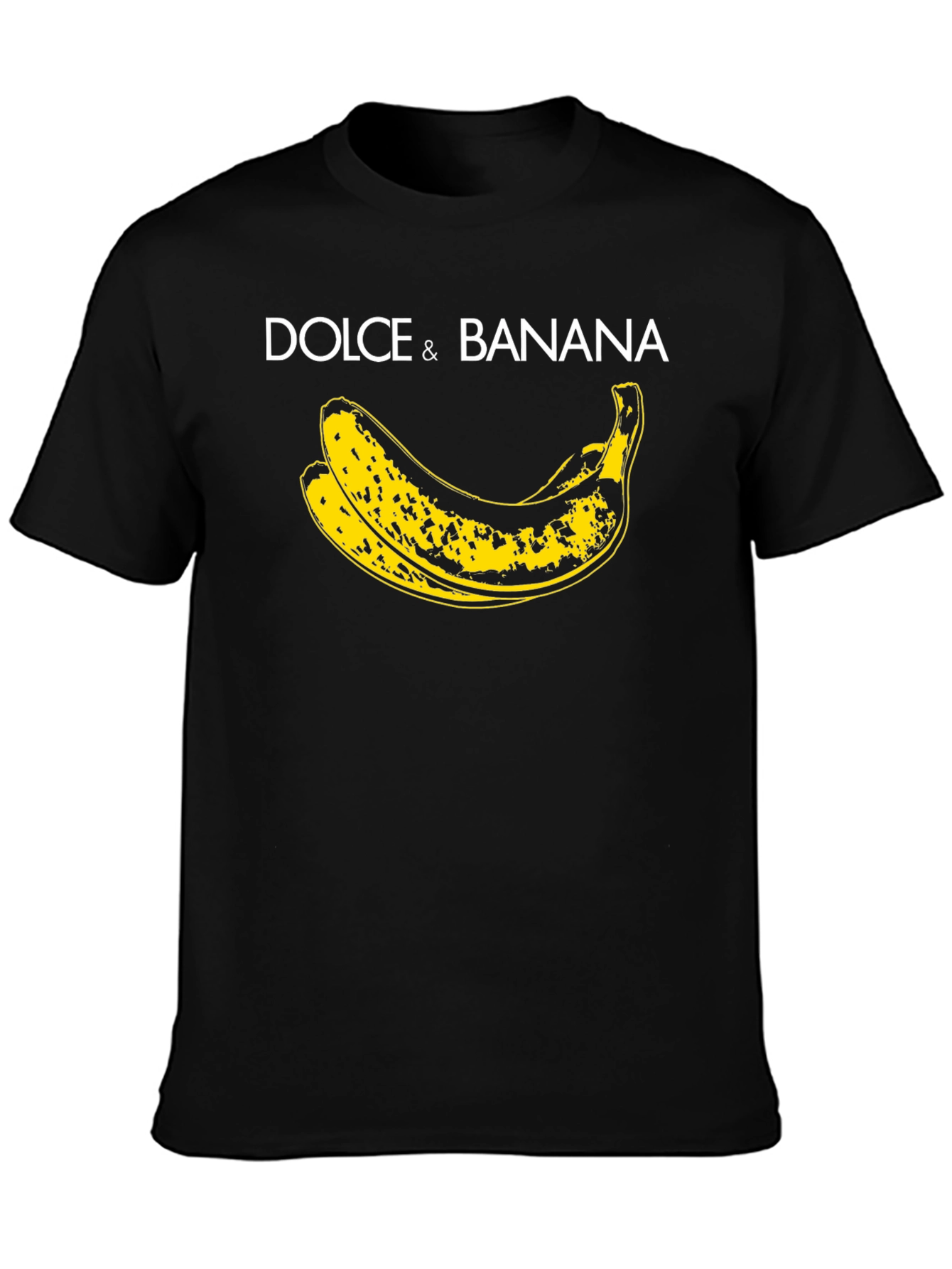 Dolce & Banana T-Shirt - Graphic Print Black Tee