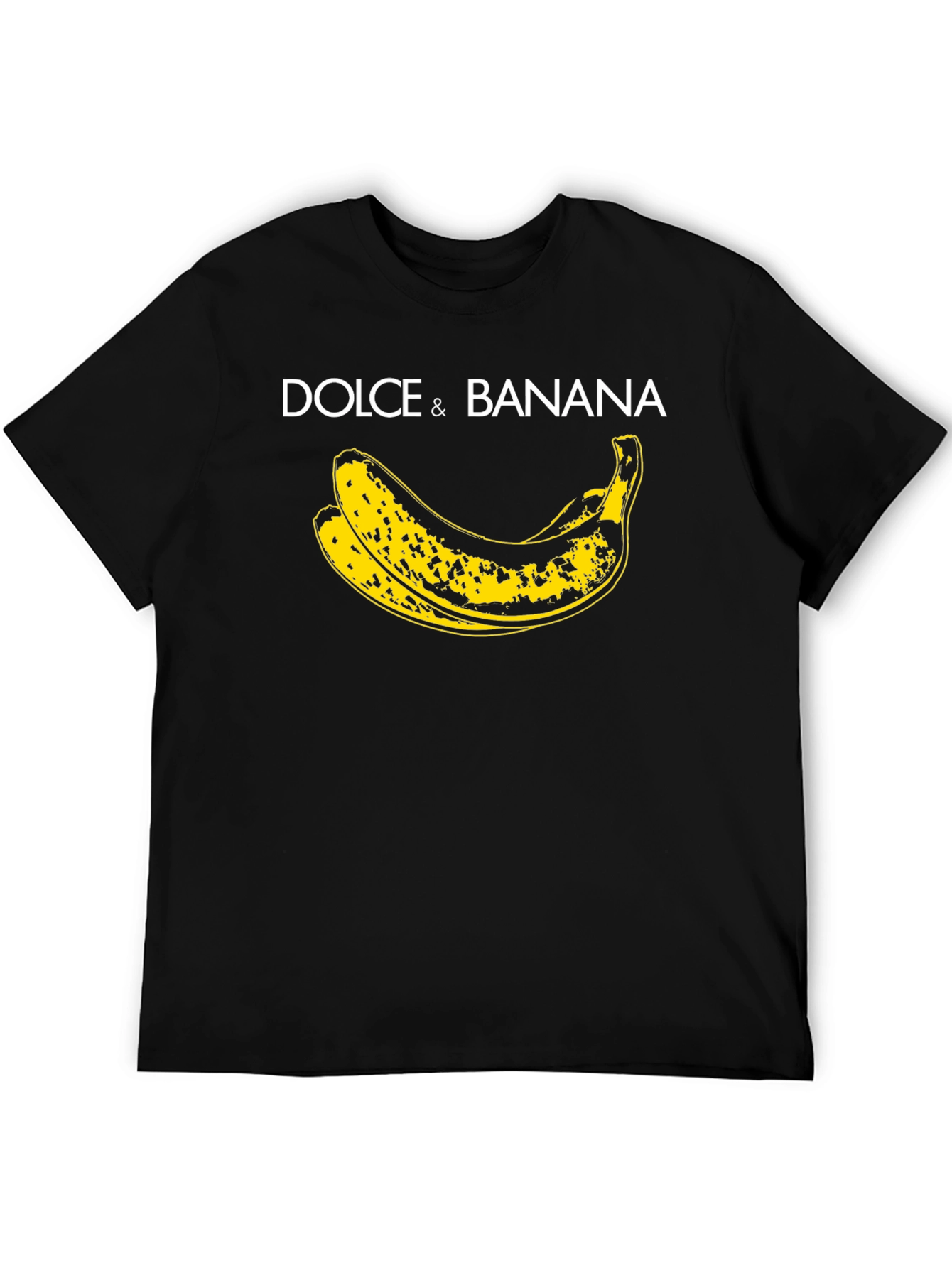 Dolce & Banana T-Shirt - Graphic Print Black Tee