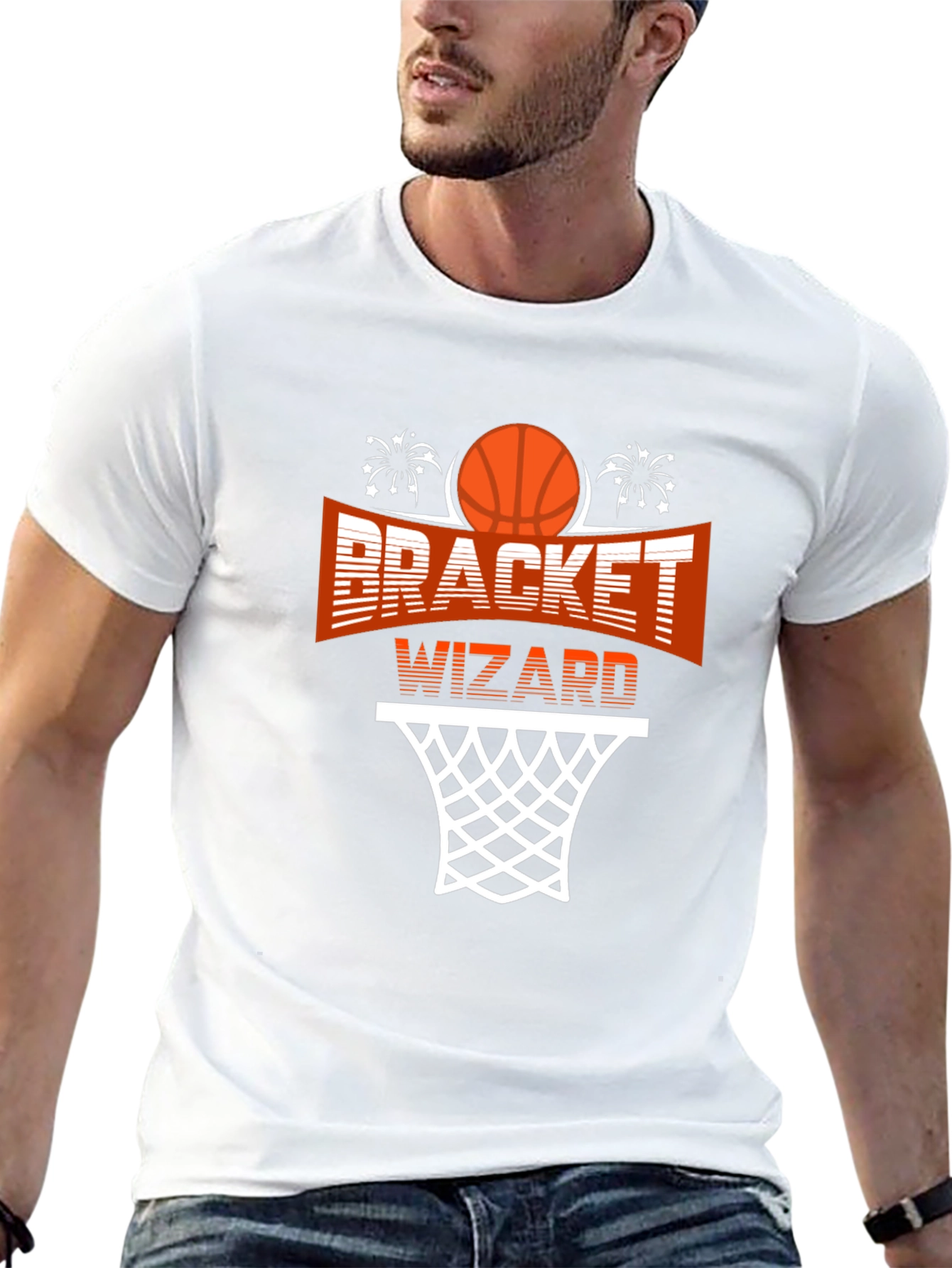 Bracket Wizard Graphic T-Shirt - Basketball Fan Apparel