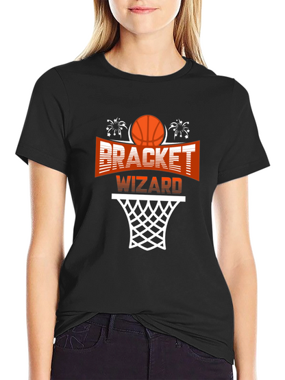 Bracket Wizard Graphic T-Shirt - Basketball Fan Apparel
