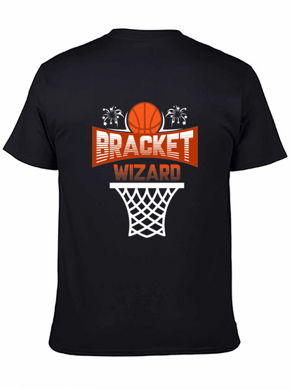 Bracket Wizard Graphic T-Shirt - Basketball Fan Apparel