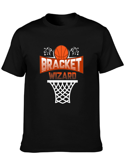 Bracket Wizard Graphic T-Shirt - Basketball Fan Apparel