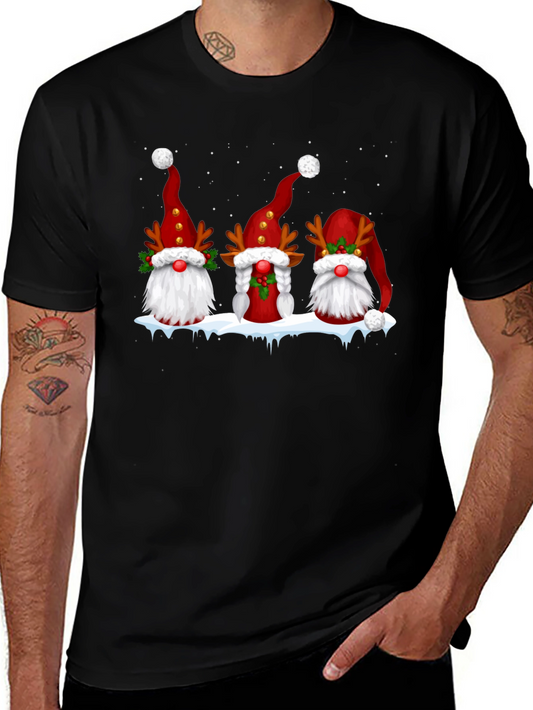 Festive Gnome Christmas Graphic Tee