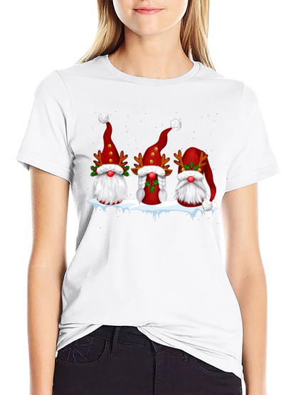 Festive Gnome Christmas Graphic Tee