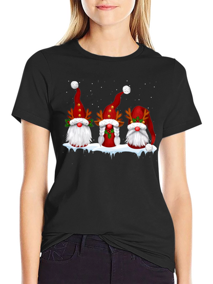 Festive Gnome Christmas Graphic Tee