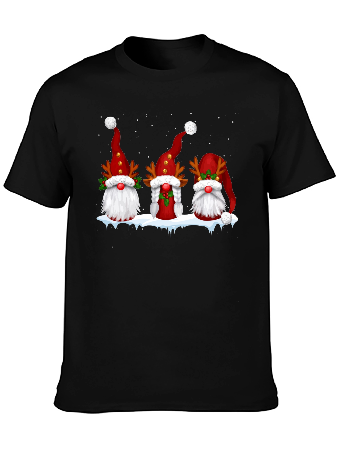Festive Gnome Christmas Graphic Tee