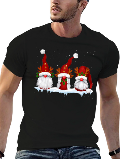 Festive Gnome Christmas Graphic Tee