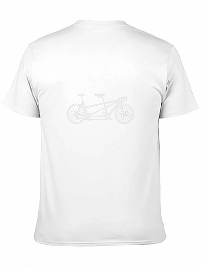 Tandem Bike Graphic Tee - Cycling Lovers T-Shirt