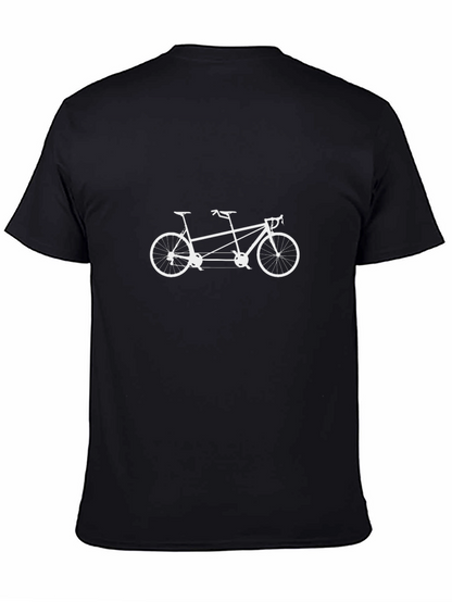 Tandem Bike Graphic Tee - Cycling Lovers T-Shirt