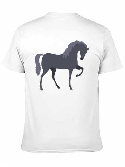 Horse Graphic T-Shirt - Black Cotton Tee
