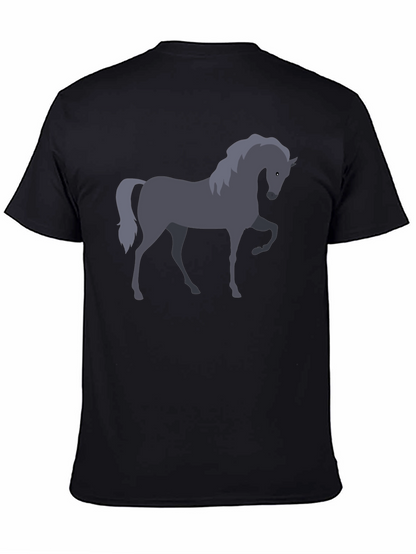 Horse Graphic T-Shirt - Black Cotton Tee