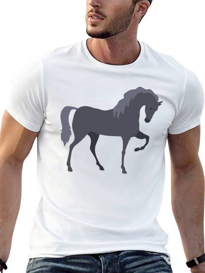 Horse Graphic T-Shirt - Black Cotton Tee