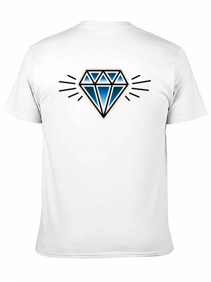 Blue Diamond Graphic Black T-Shirt