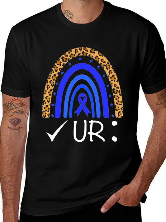 Colon Cancer Awareness Rainbow T-Shirt