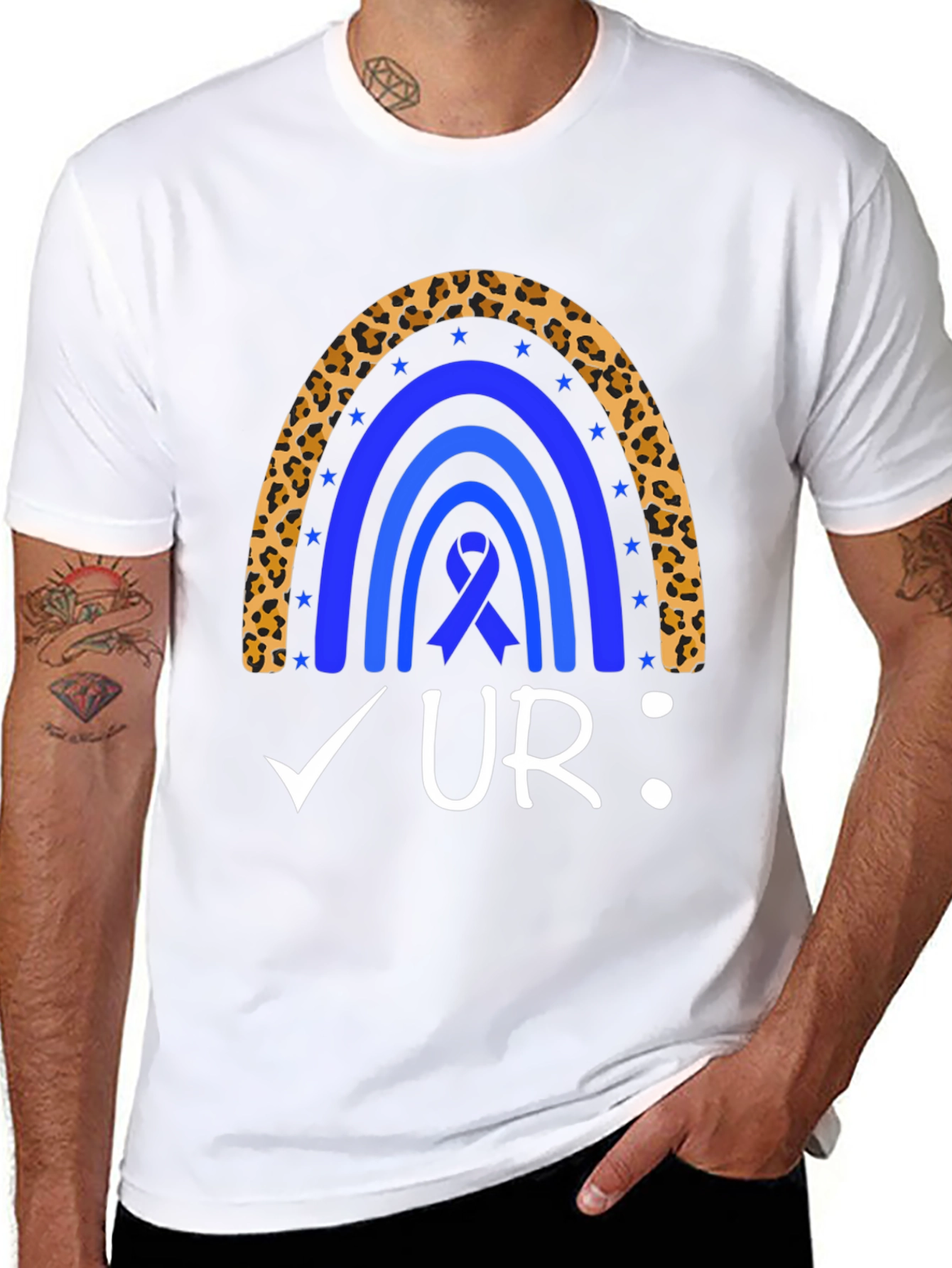 Colon Cancer Awareness Rainbow T-Shirt