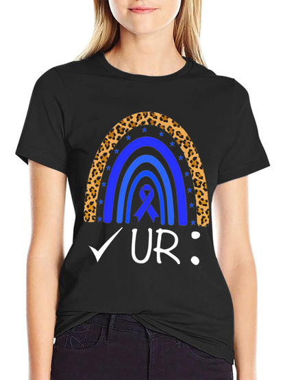 Colon Cancer Awareness Rainbow T-Shirt