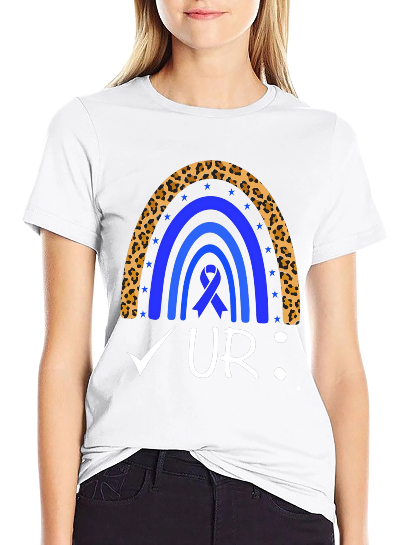 Colon Cancer Awareness Rainbow T-Shirt
