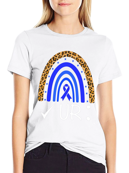 Colon Cancer Awareness Rainbow T-Shirt