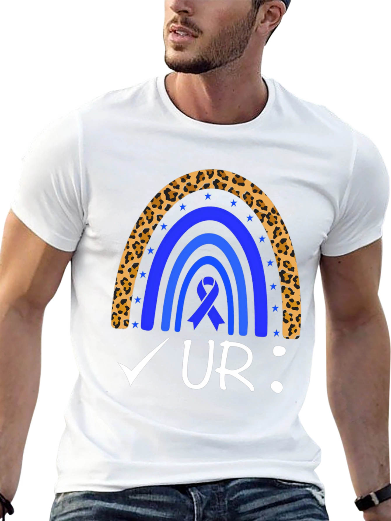 Colon Cancer Awareness Rainbow T-Shirt
