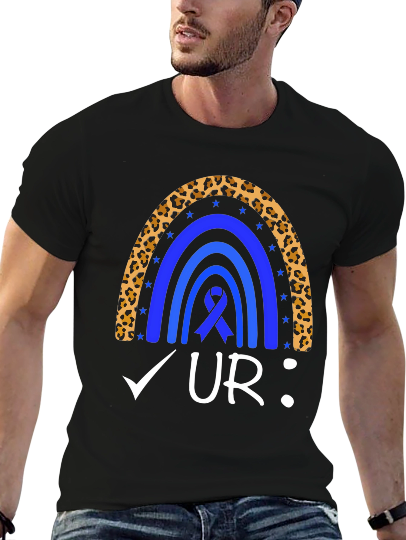 Colon Cancer Awareness Rainbow T-Shirt