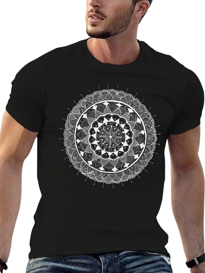 Mandala Art Black T-Shirt