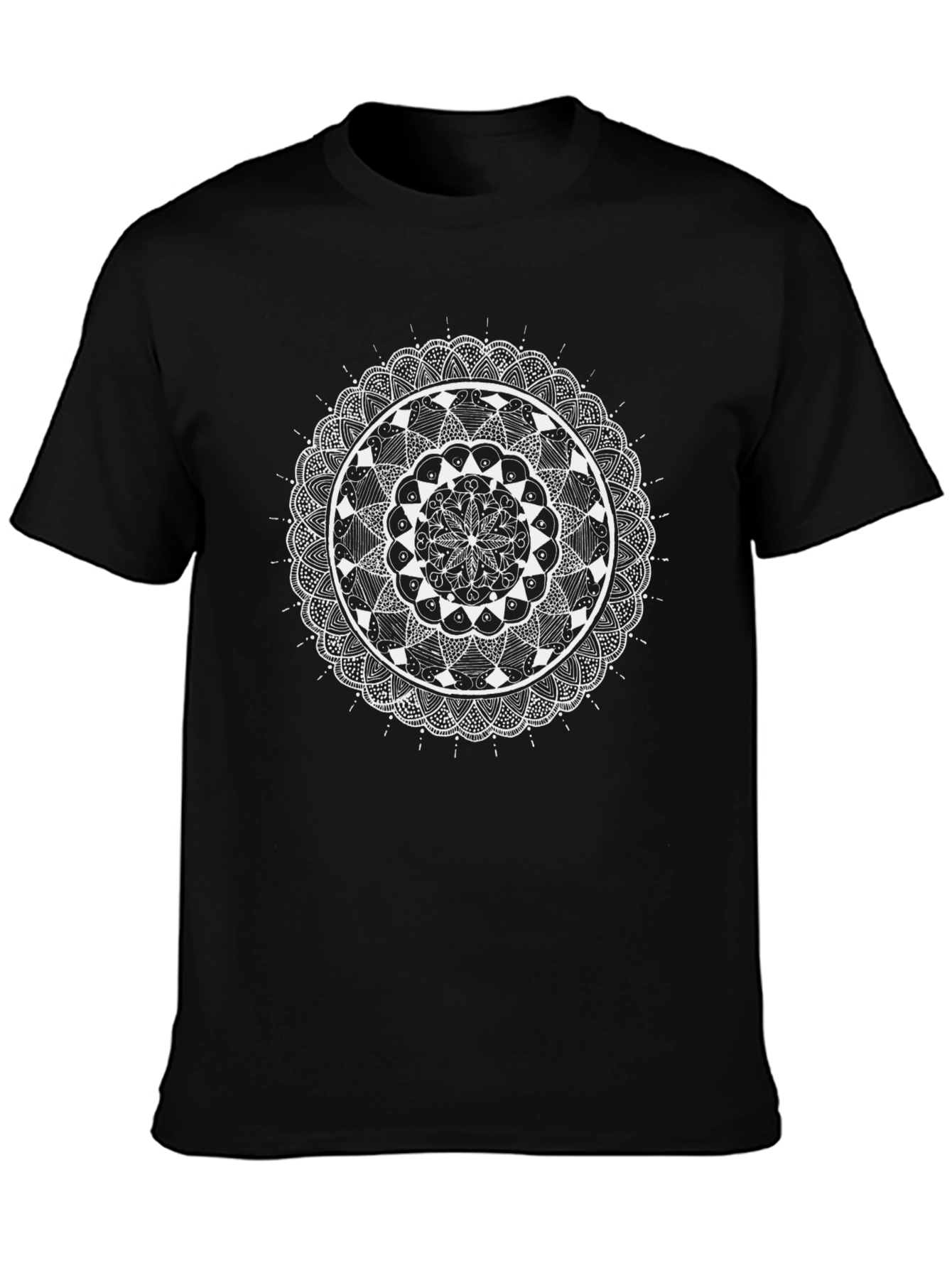 Mandala Art Black T-Shirt