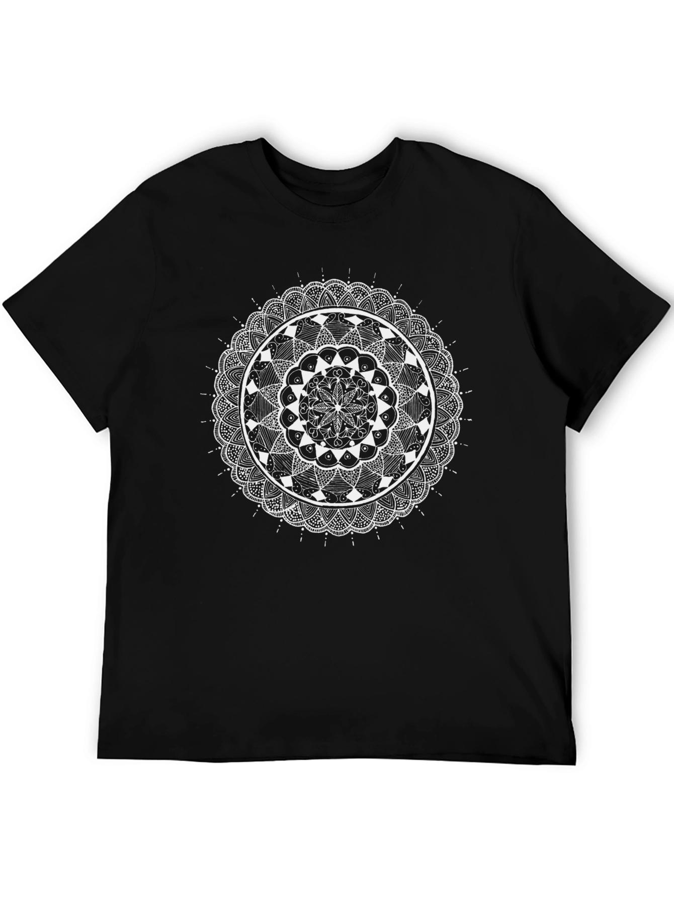 Mandala Art Black T-Shirt