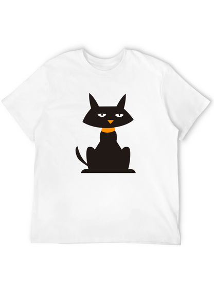 Black Cat Graphic T-Shirt - Halloween Style