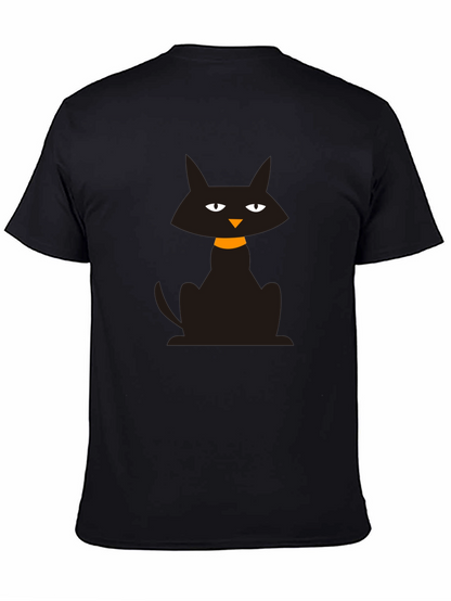 Black Cat Graphic T-Shirt - Halloween Style