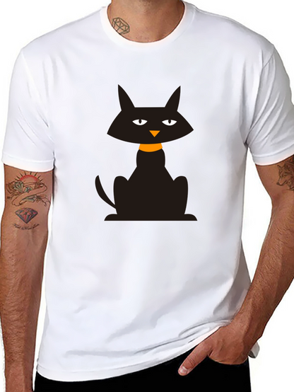 Black Cat Graphic T-Shirt - Halloween Style