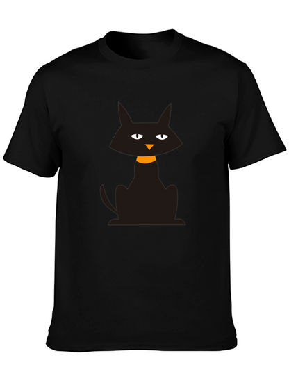 Black Cat Graphic T-Shirt - Halloween Style