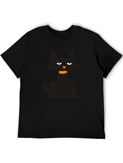 Black Cat Graphic T-Shirt - Halloween Style