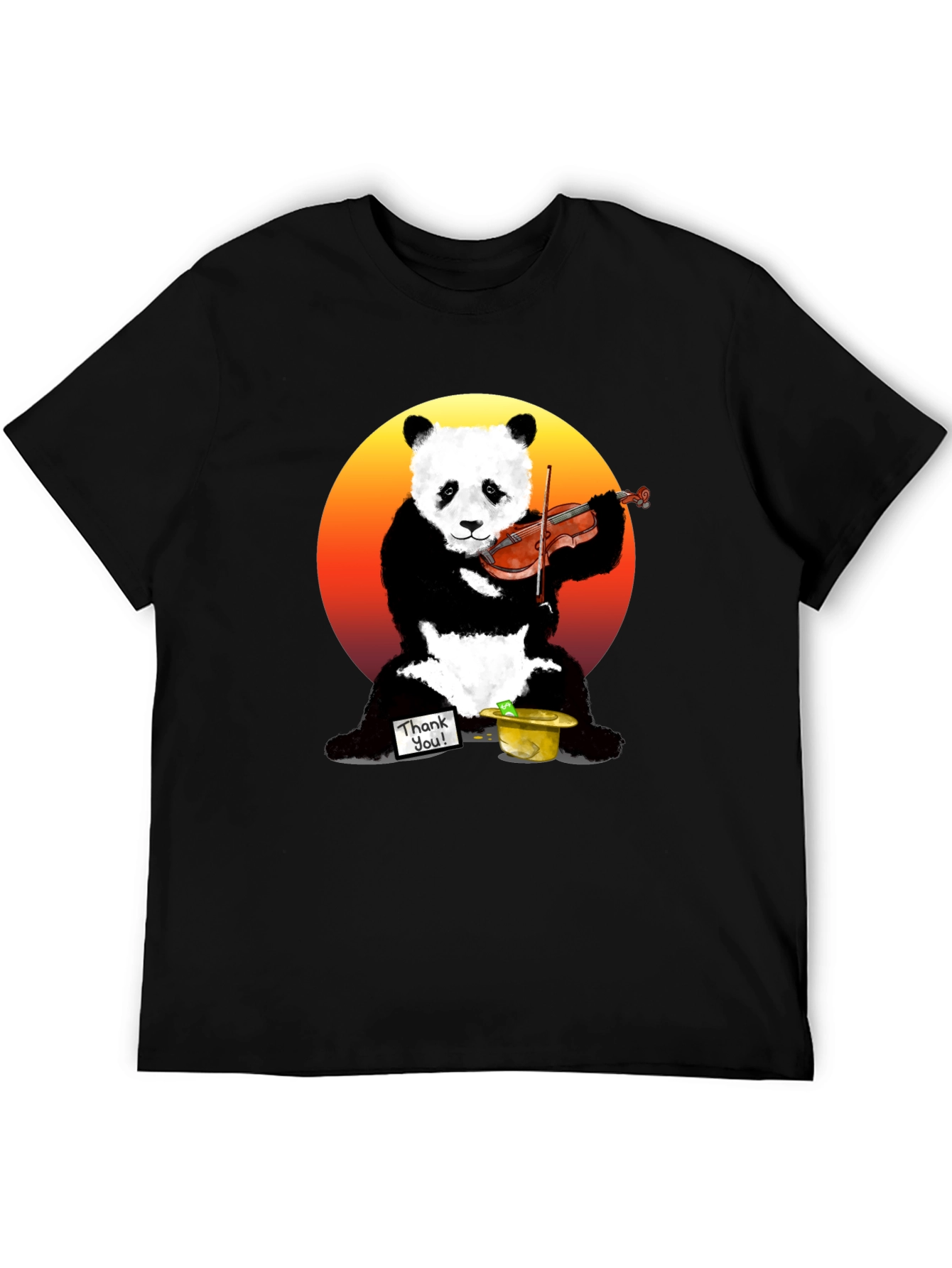 Panda Violinist Graphic Tee