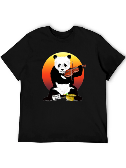 Panda Violinist Graphic Tee