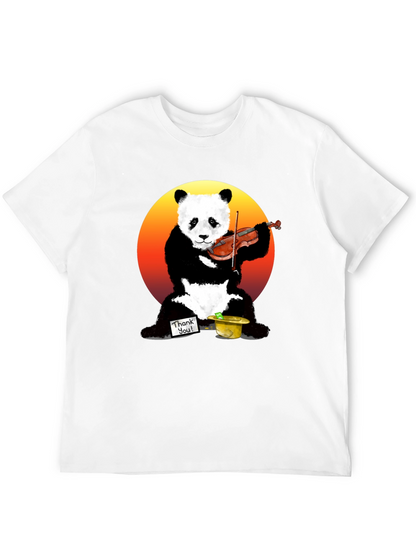 Panda Violinist Graphic Tee
