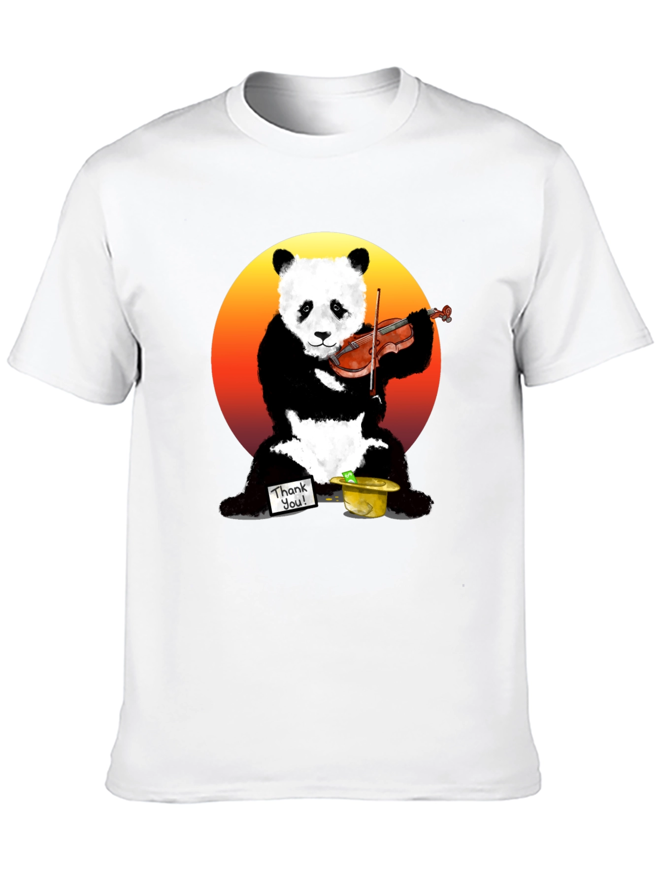 Panda Violinist Graphic Tee
