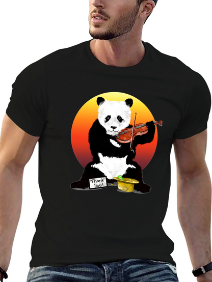 Panda Violinist Graphic Tee