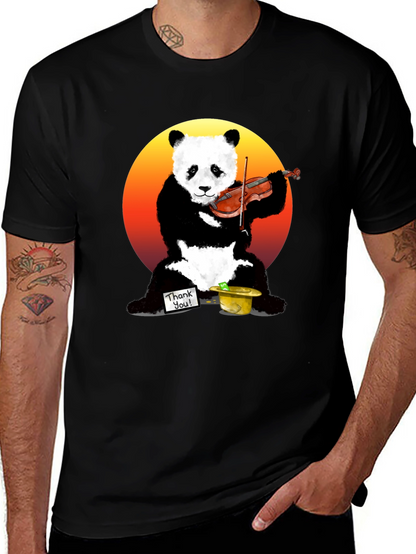 Panda Violinist Graphic Tee