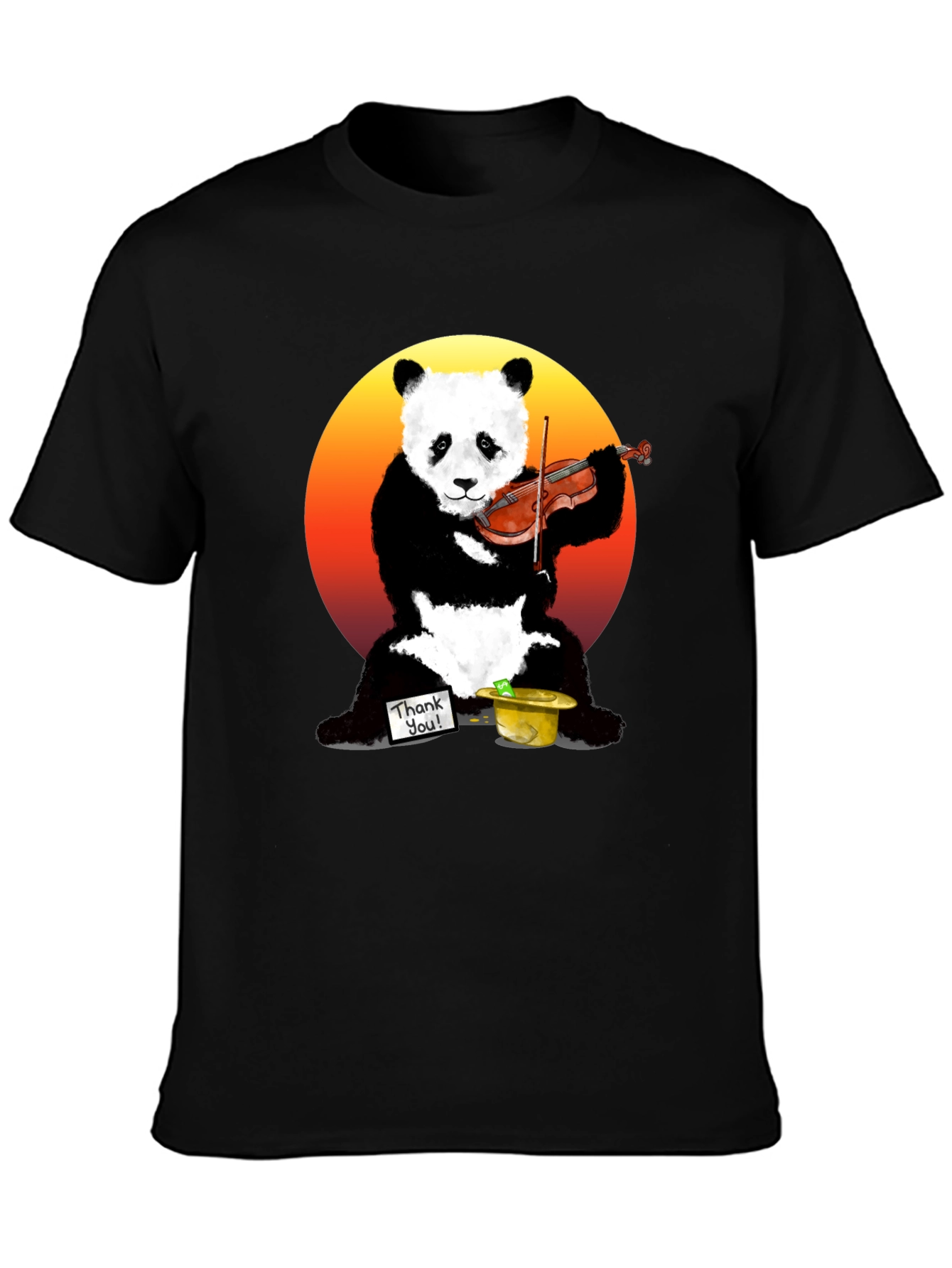 Panda Violinist Graphic Tee