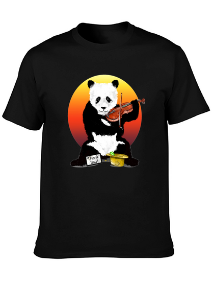 Panda Violinist Graphic Tee