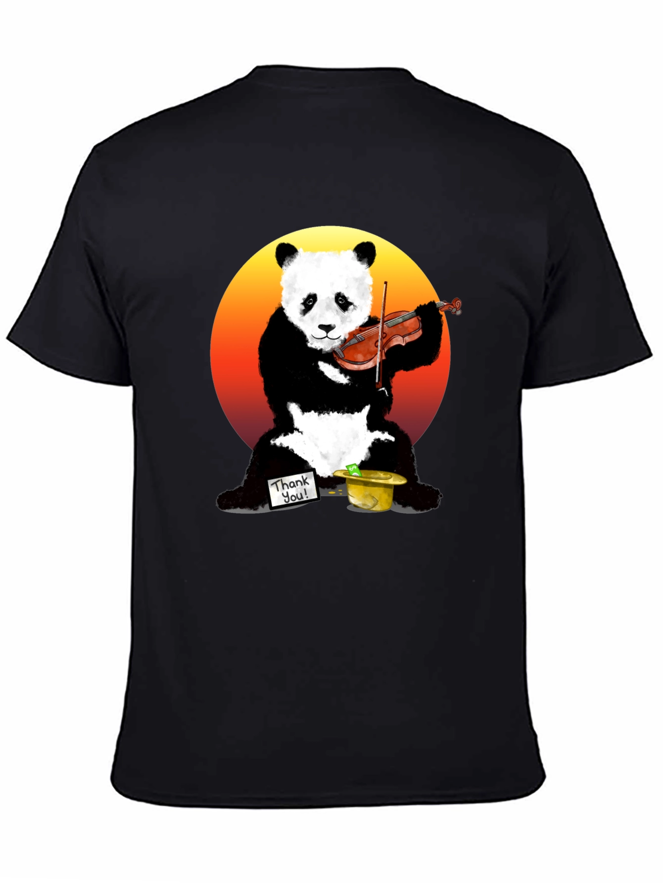 Panda Violinist Graphic Tee