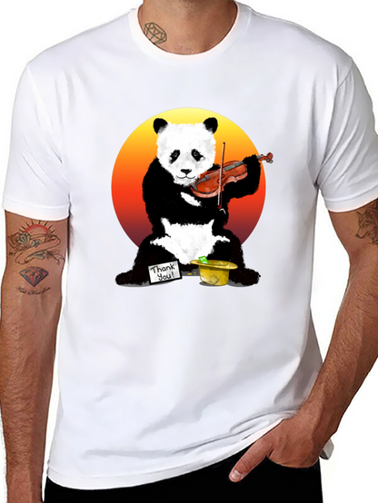 Panda Violinist Graphic Tee
