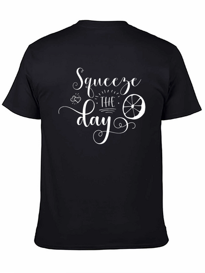 Squeeze The Day Black Graphic Tee