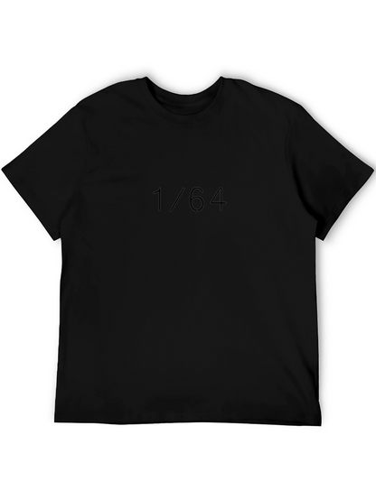1/64 Graphic Tee - Soft Black Comfort Fit T-Shirt
