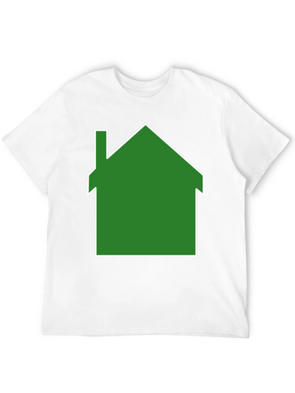 Green House Graphic Print Black T-Shirt