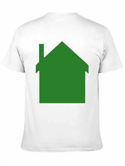 Green House Graphic Print Black T-Shirt